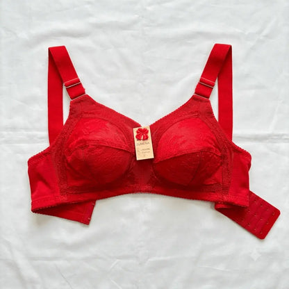 Red Zumena Exclusive Full Coverage Lace Bra - Nudra Pakistan