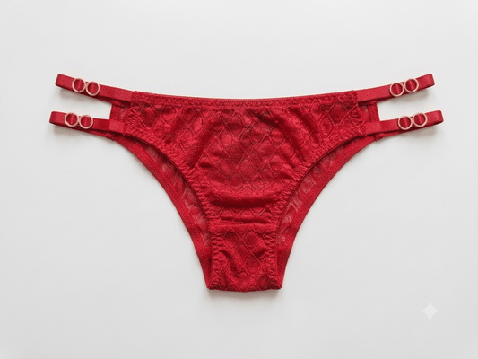 Aosi Rose Floral Lace Panty — Side Detail Briefs