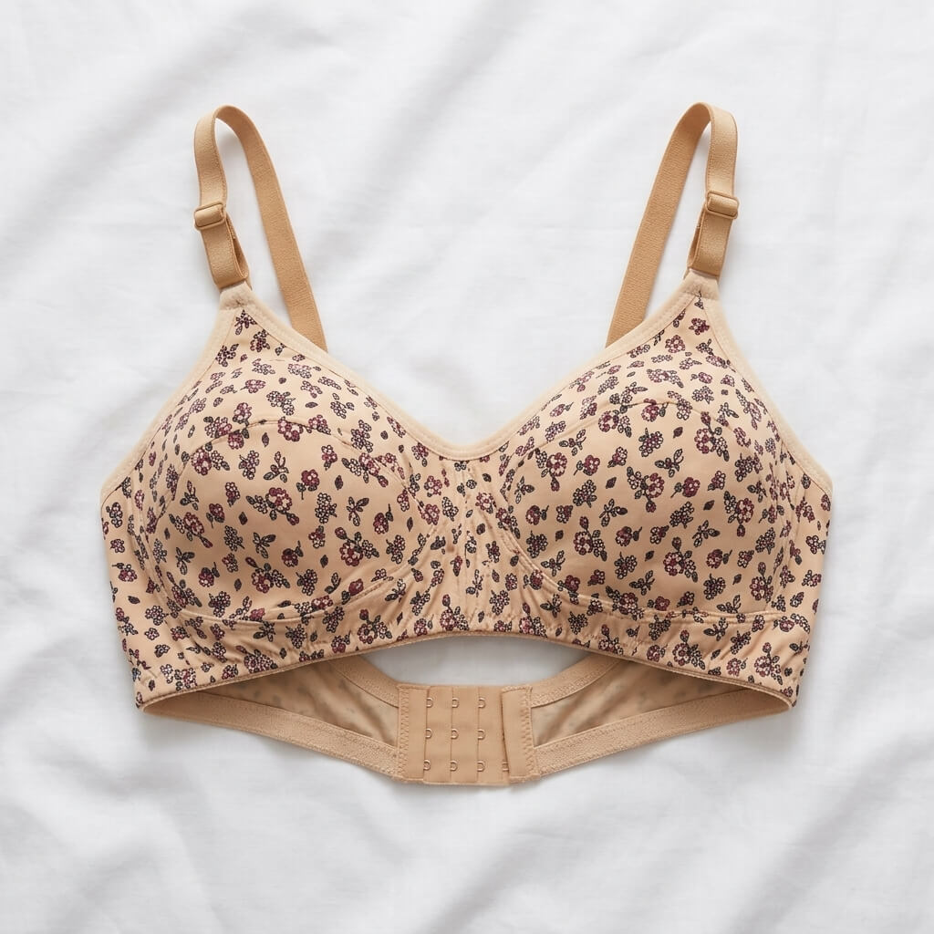 Rose Floral Five Star Wire-Free Comfort Bra - Nudra Pakistan